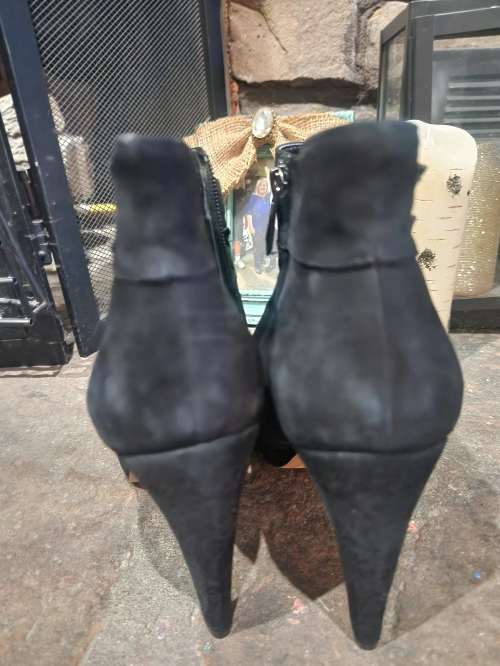 Sam Edelman Black Suede Ankle Booties with Buckle Straps